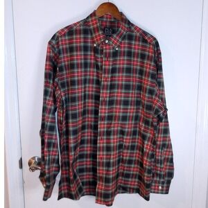 Jos. A. Bank Plaid Button Down Long Sleeve Shirt Classic Fit Mens Size XL /#6153